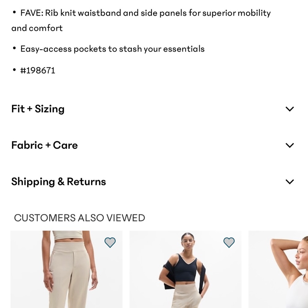 Athleta Brooklyn pants in beige size 4 - Picture 7 of 7